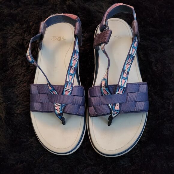 Teva Blue and White Sandals - Picture 3 of 4